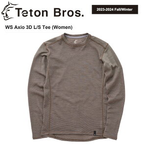 Teton Bros ティートン ブロス WS Axio 3D L/S Tee Women レディース ベースレイヤー ロングT 2023 FW 23秋冬モデル TB233-71W 正規販売店 2023-2024 Fall/Winter メール便発送