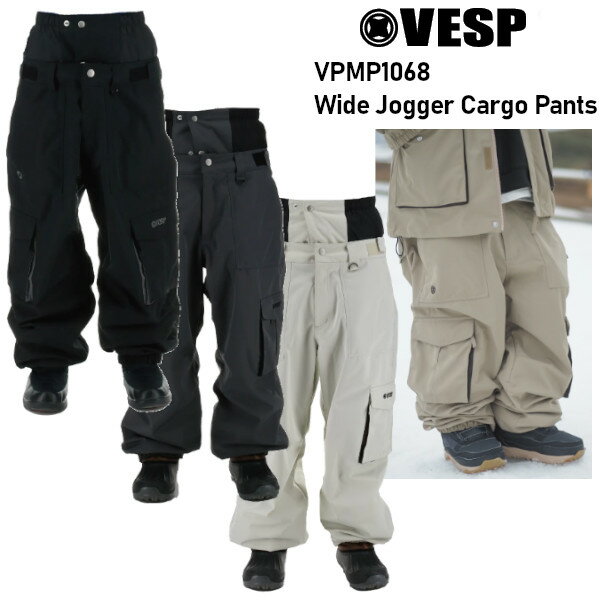 Rakuten - 26-27 VESP べスプ VPMP1068 Wide Jogger Cargo Pants ワイド ジョガー カーゴ パンツ メンズ レディース スノーボード ウエア スノー ウェア 正規販売店 SNOWBOARD 2026-2027 ご予約商品