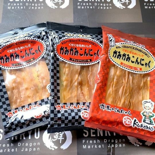 かみかみこんにゃく3個入り （ブラックペッパー味2個、スパイシービーフ1個） こんにゃく おつまみ カロリー 蒟蒻ジャーキー 送料無料 ダイエット