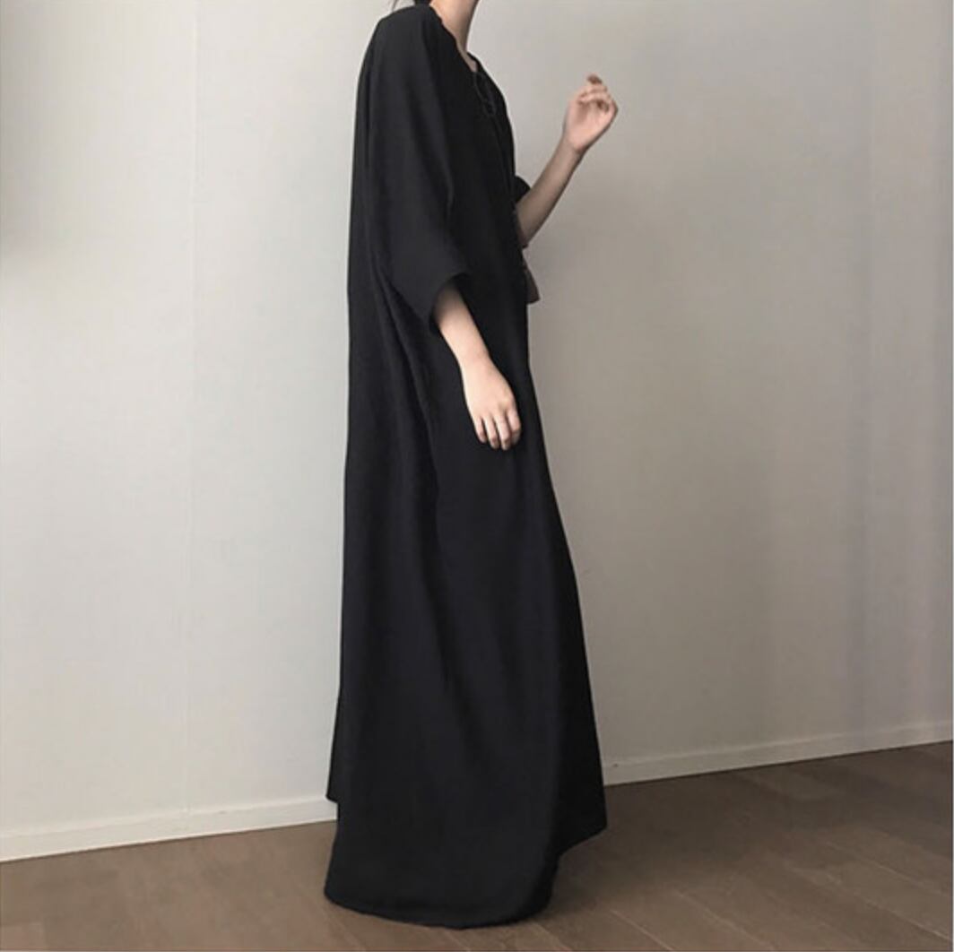 ワンピース 上着 人気 おすすめ おしゃれ お洒落 激安 安い 送料無料 プチプラ 長袖 ロング Vネック 無地 ポリエステル 着痩せ 体型カバー ルーズ シンプル マキシ カジュアル 春 スプリング