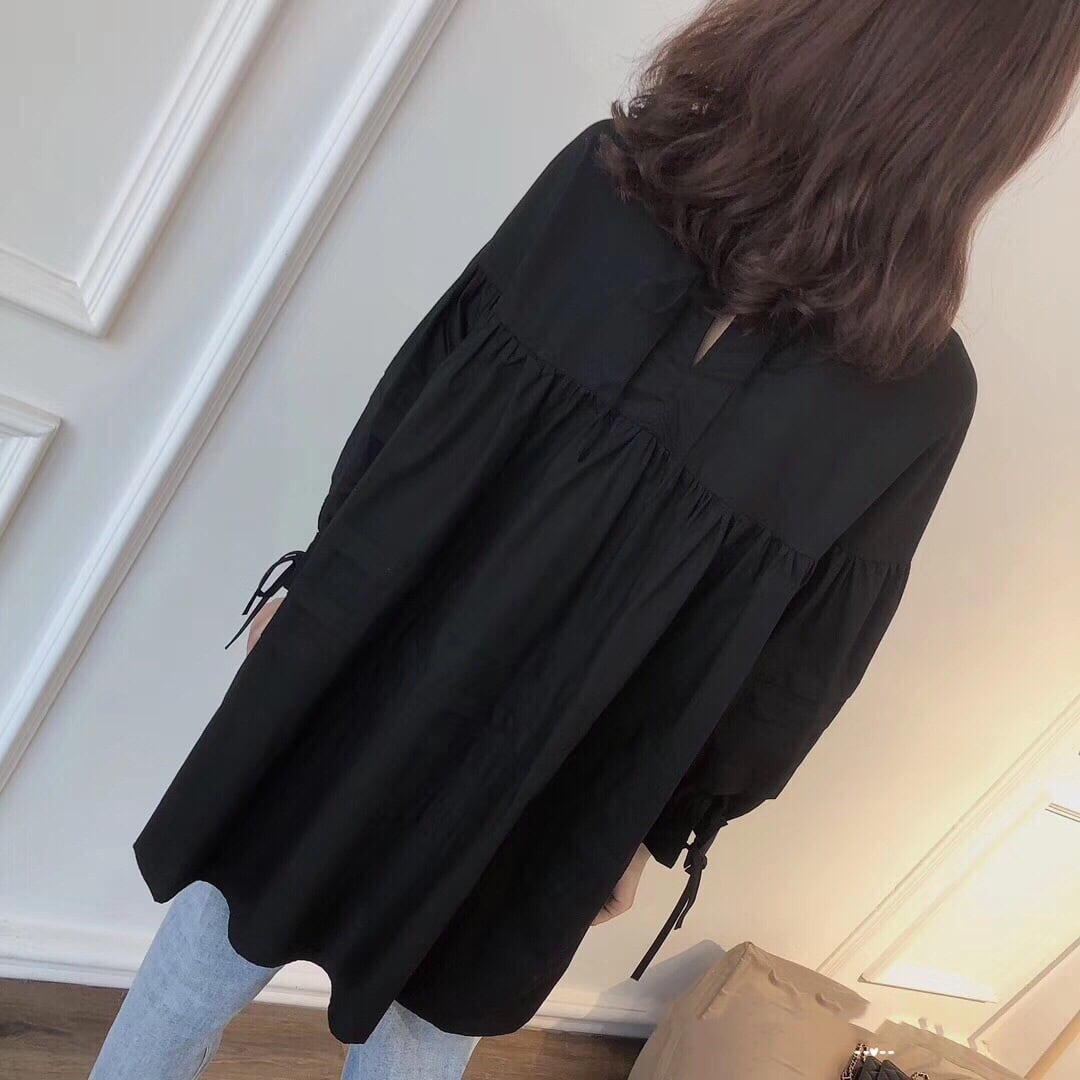 ワンピース 上着 人気 おすすめ おしゃれ お洒落 激安 安い 送料無料 プチプラ 長袖 ロング ハイネック ふわふわ パフスリーブ ふんわり オーバーサイズ ミニスカート 無地 フリル コットン