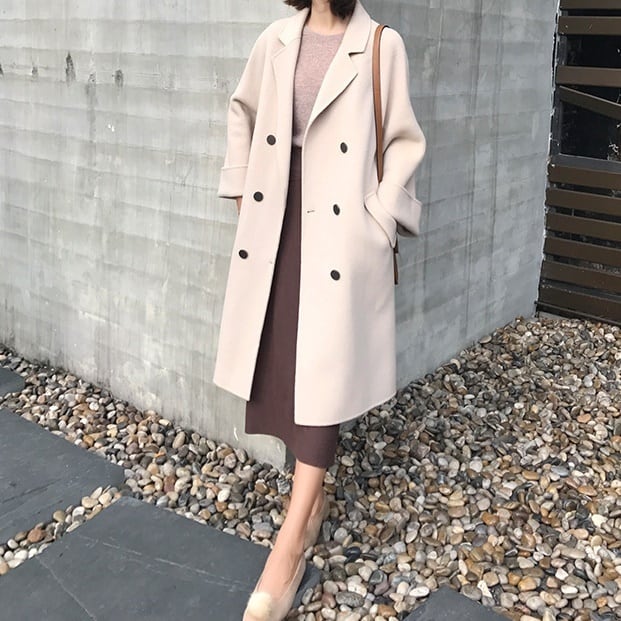 Rakuten - アウター チェスター コート ロング コート 暖かい ミモレ丈 ボタン 長袖 温かい ポケット付き 防寒 防風 大きいサイズ ルーズ きれいめ 大人 おしゃれ 上品 冬 ウィンター 秋 オータム 冠婚葬祭