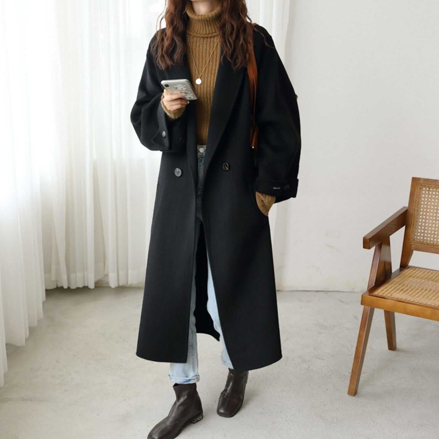 コート アウター ロング モノトーン チェスターコート 袖コンシャス ワッペン ガウンコート ミディアム丈 袖あり 長袖 ポケット付き ア..