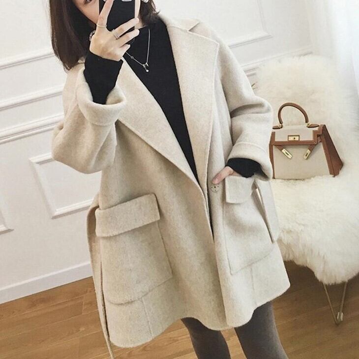 Rakuten - レディース 上着 コート アウター 美シルエット 暖かい 防寒 チェスターコート 韓国 インスタ映え 高見え オルチャン 可愛い かわいい かっこいい カジュアル 大人 上品 シンプル クラシック