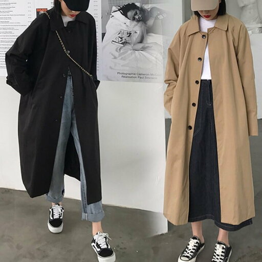 レディース コート アウター ステンカラーコート ロング丈 韓国 インスタ映え トレンド 高見え スタイルアップ 可愛い かわいい かっこいい カジュアル おもしろ シンプル クラシック レディース コート アウター ステンカラーコート ロング丈 韓国 インスタ映え トレンド 高見え スタイルアップ 可愛い かわいい かっこいい カジュアル おもしろ シンプル クラシック