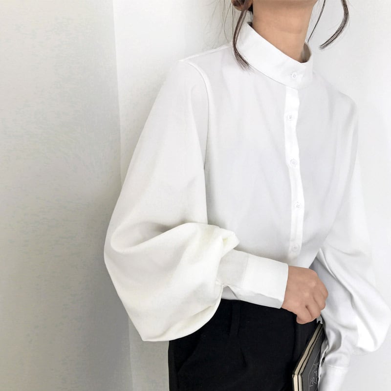 Rakuten - トップス ブラウス カットソー ベスト フレアワンピース 袖あり 長袖 ハイネック 大人可愛い きれいめ シンプル カジュアル 上品 おしゃれ かっこいい 無地 春 秋 冬 10代 20代 30代 40代 50代