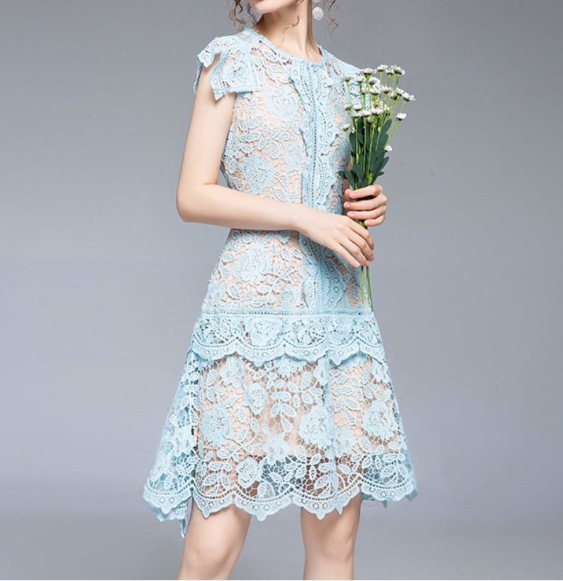 ワンピース 上着 人気 おすすめ おしゃれ お洒落 激安 安い 送料無料 プチプラ 肩出し 半袖 ノースリーブ ミニスカート フリル ラウンドネック 丸首 柄 レース 透け 可愛い かわいい 韓国