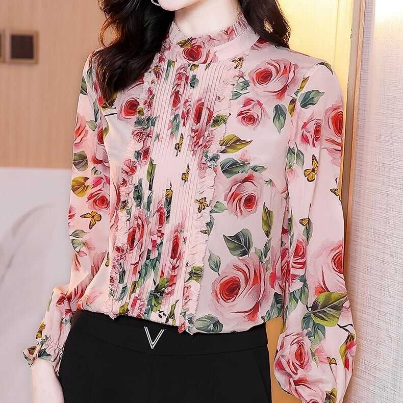 トップスシャツブラウス袖あり長袖ボ...