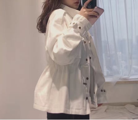Rakuten - アウター ジャケット おすすめ 人気 流行り 暖かい 防寒 トレンド おしゃれ お洒落 激安 安い トレンチ コート アウター ジャケット オーバー コート ツーリングジャケット ショート丈 無地