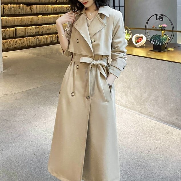 Other Jackets Jumpers - トレンチ コート アウター チェスター コート 暖かい 防寒 ロング コート ロング丈 無地 ボタン 長袖 ベルト付き 襟あり 薄手 軽い スリム きれいめ 大人 おしゃれ 上品 エレガント 春 スプリング 春先