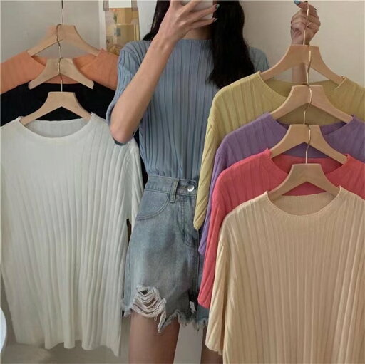トップス Tシャツ カットソー ニットソー 袖あり 半袖 ラウンドネック スリム プリーツ かわいい 大人可愛い きれいめ シンプル カジュアル おしゃれ 無地 春 夏 10代 20代 30代 40代 OL 通勤 トップス Tシャツ カットソー ニットソー 袖あり 半袖 ラウンドネック スリム プリーツ かわいい 大人可愛い きれいめ シンプル カジュアル おしゃれ 無地 春 夏 10代 20代 30代 40代 OL 通勤