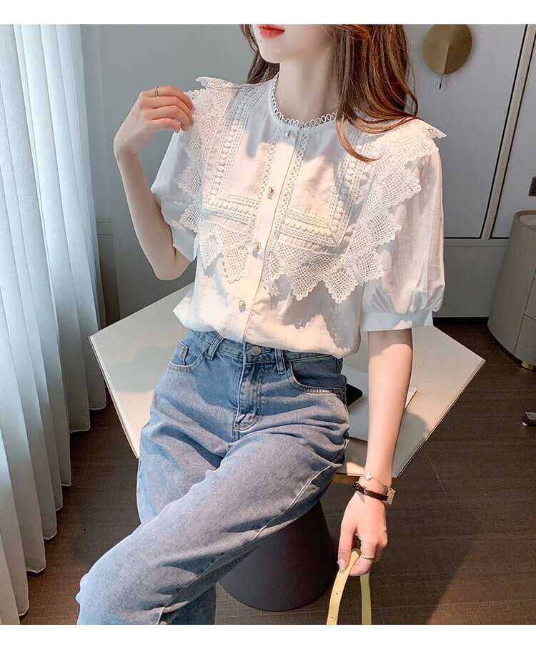 トップスシャツブラウス白シャツ白ト...