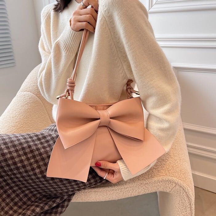 가방 여성 가방 숄더백 크로스 바디 가방 대각선 대용량 어깨가 가벼운 가벼운 사용하기 쉬운 리본 귀여운 귀여운 한국 멋있는 캐주얼 예쁜 심플 클래식