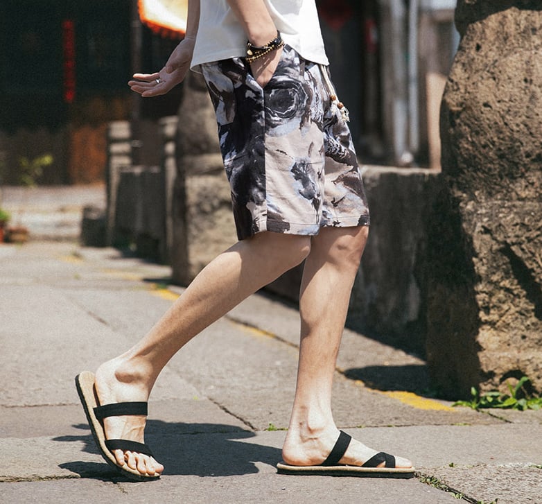 ボトムス パンツ ズボン 部屋着 ルームウェア ショートパンツ ハーフパンツ ひざ丈 膝上 膝下 ストレート ゆったり、ゆる 綿 カジュアル アジアン エスニック エキゾチック リラックス 柄