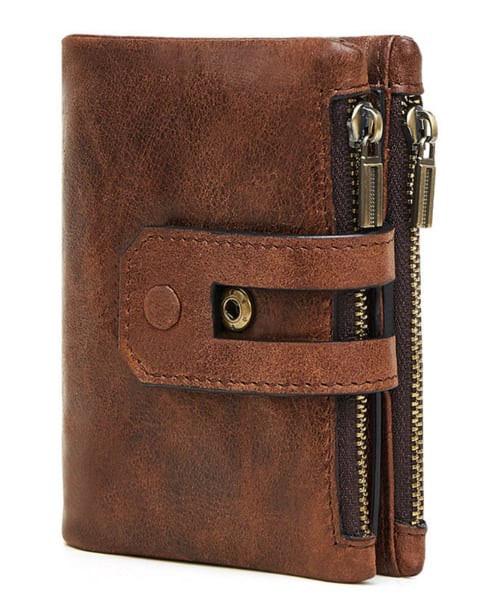 財布 ウォレット お財布 コインケース 小銭入れ カードケース IC 二つ折り財布 ふたつ折り財布 折りたたみ財布 革 レザー 牛革 多機能 大容量 多収納 ダブルジッパー 人気 お洒落 おしゃれ