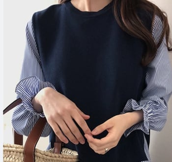 Rakuten - トップス デート 袖あり 長袖 Uネック フレア セミフレア スリム タイト 細身 ストレート スマート 上下セット 2点セット かわいい 大人可愛い きれいめ シンプル カジュアル 大人 上品