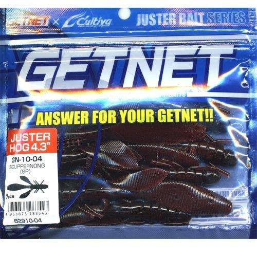 OWNER(オーナー) ワーム ゲットネット GN-10 ジャスターホッグ 4.3インチ グリーンパンプキン/シード #01 82910