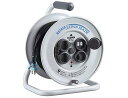 ハタヤ (HATAYA) コードリール 屋外用 (防雨型) 100V型 コード20m 太さ1.25㎟ 日本製 標準型 温度センサー内蔵 (電線溶解防止機能) コンセント4個 コンセント防雨キャップ付き 家庭用 工場用 建設現場 シンサンデーレインボーリール CC-20S ホワイトグレー