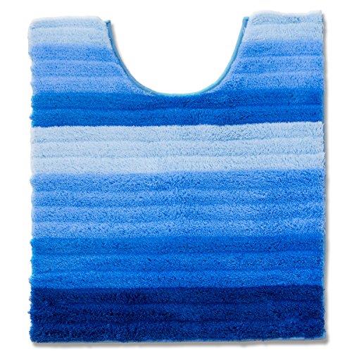 オカ ロング トイレマット フレッシュデオ 約75×63cm ブルー 消臭