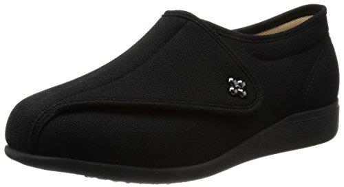 快歩主義 介護シューズ 軽量 転倒予防 KHS L011 ブラックストレッチ 22.5 cm 3E