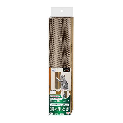 おくだけ吸着 吸着コーナーにも貼れる猫のつめとぎ 段ボール