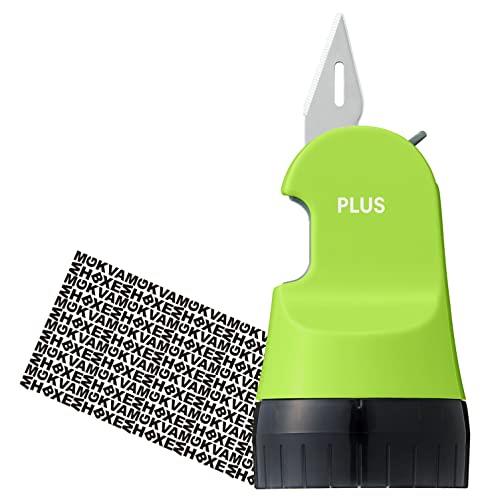 プラス 個人情報保護スタンプ カッター ローラーケシポン箱用オープナー グリーン 【使い切りタイプ】 ..