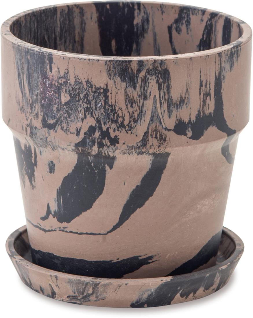 POSH LIVING(ポッシュリビング) アーバンプランツポット シナモン/チャコール サイズ：約φ13.5 H12.5 8..