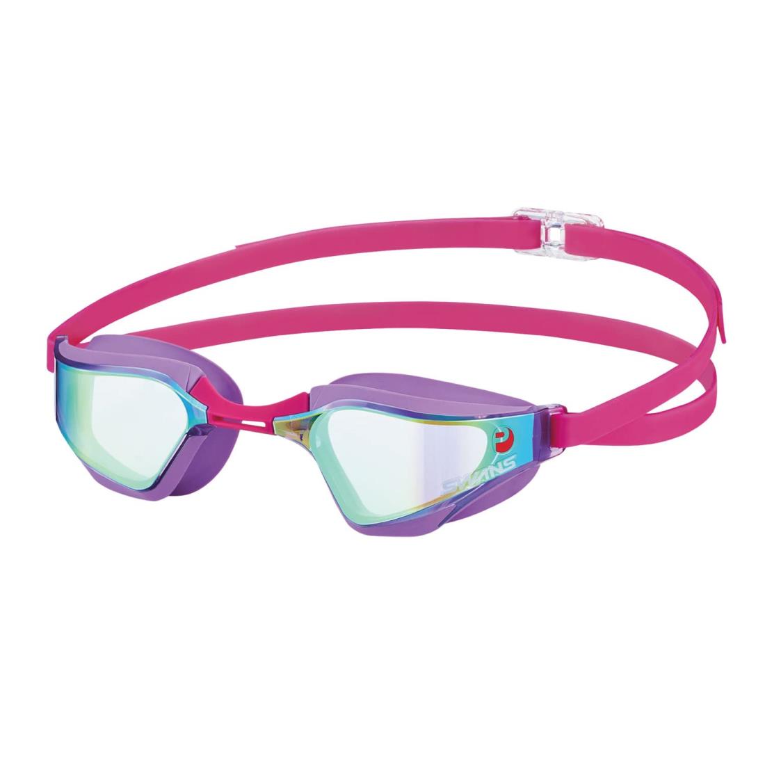 SWANS (スワンズ) 日本製 スイミングゴーグル VALKYRIE ヴァルキリー SR-72MPAFAB PUY パープル×フラッシュイエ ローミラー レーシング くもり止め クッション付き Fina承認モデル 抗菌