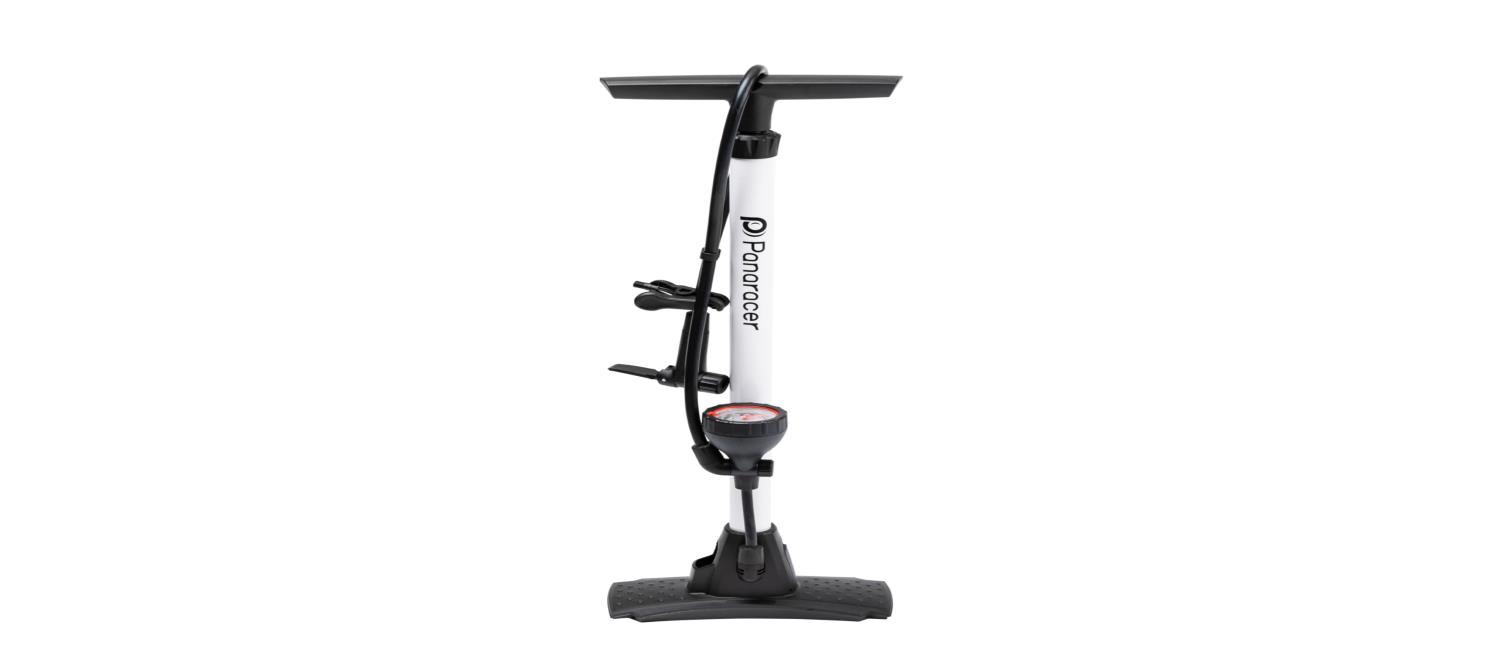 パナレーサー(Panaracer) 自転車 空気入れ 空気圧計付 全バルブ対応 白 アルミ製 BFP-04AGA3-W