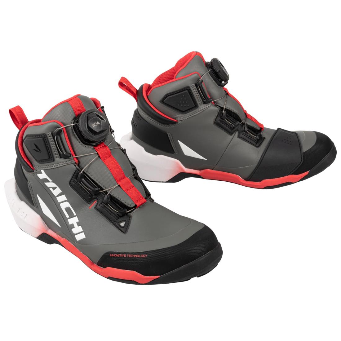 RSタイチ(RS TAICHI) バイク ライディングシューズ 靴 防水 プロテクター内蔵 BOAダイヤル シフトガード装備 DRYMASTER アローシューズ RSS013 ROCKET GRAY 24.0cm