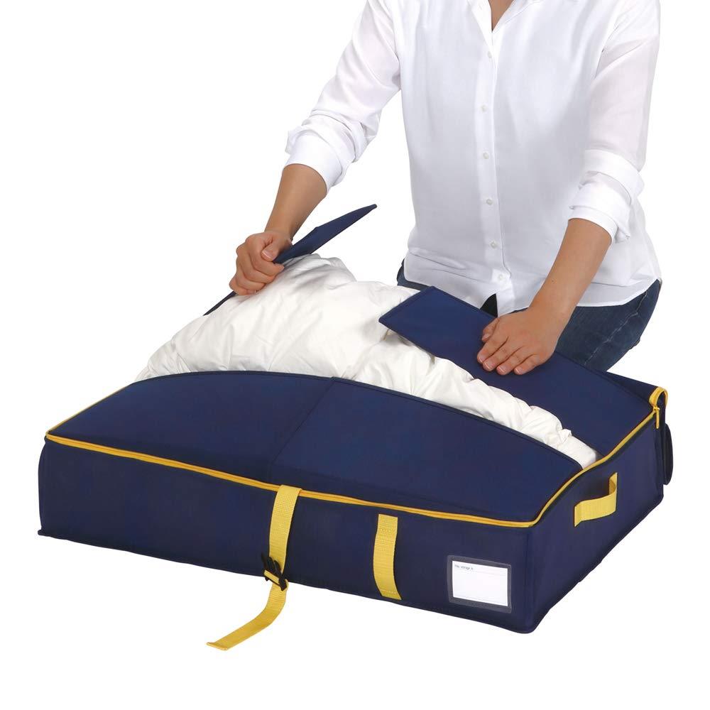 スタイル：すきま用◆商品名：東和産業 コンパクト優収納アルファ すきま用 ネイビー羽毛ふとんがコンパクトに！約1／2クローゼットのすきまを有効活用！羽毛ふとんがコンパクトに！約1／2クローゼットのすきまを有効活用！