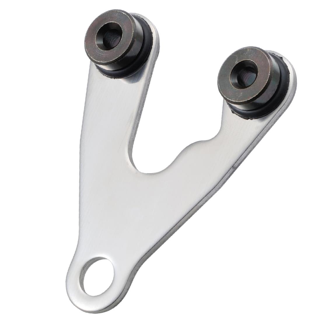 デイトナ(Daytona) バイク用 メーターステー 取付幅45mm 取付M10 防振ラバー ステンレス製 センター/曲げなし 63526