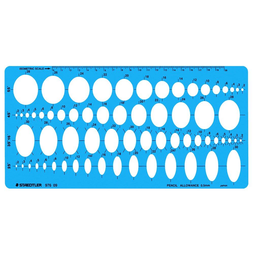 ステッドラー テンプレート 総合だ円定規 1枚 976 09