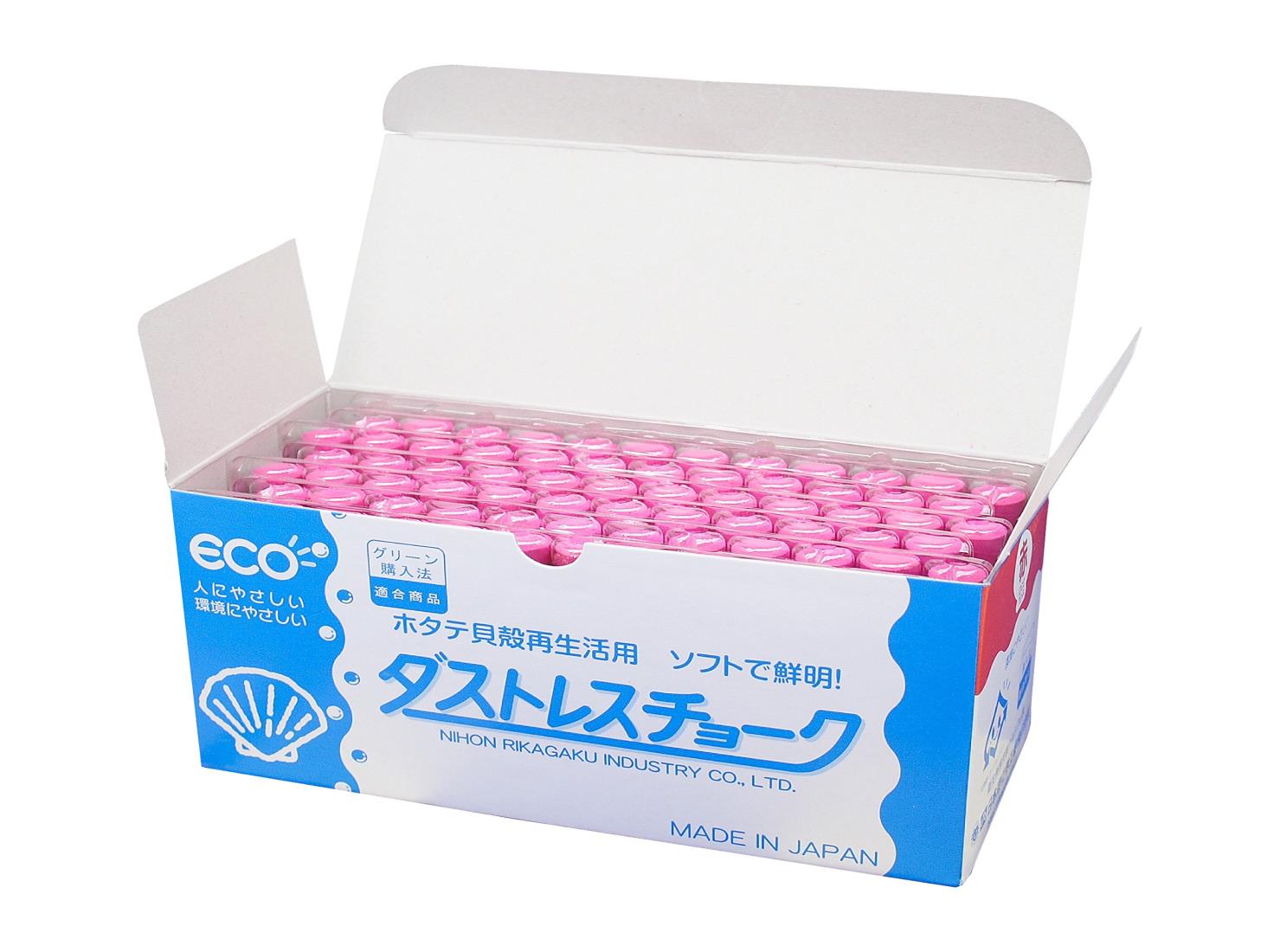 日本理化学 ダストレスチョーク DCC-72-R 赤 72本