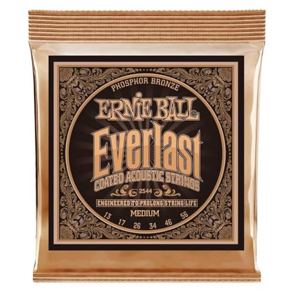 スタイル：1パック◆商品名：【正規品】 ERNIE BALL 2544 アコースティックギター弦 (13-56) EVERLAST COATED PHOSPHOR BRONZE MEDIUMゲージ:.013, .017, .026, .034, .046, .056ブラス・メッキされたスティールワイアー・ヘックス・コアに、92%の銅、7.7%のスズ、0.3%の燐を配合したワウンド弦を組み合わせたフォスファー・ブロンズ弦コアとワウンドそれぞれのワイアーにナノ・コーティング処理を採用汗や湿気、手垢などの汚れをはじき長寿命を実現リッチな響きと歯切れの良い鮮明なサウンドが特徴エヴァーラストは、アーニーボールが独自に開発したナノ・テクノロジーによって、コーティングされたアコースティックギター弦です。10ナノ・メーター未満の薄さを実現し、通常のアコースティックギター弦と比較しても、そのタッチや弾き心地に違いを感じることはありません。 また、弦の表面に付着する汗や湿気、手垢などをはじき、長寿命を実現します。 ブラス・メッキされたスティールワイアー・ヘックス・コアに、92%の銅、7.7%のスズ、0.3%の燐を配合したワウンド弦を組み合わせたアコースティック・フォスファー・ブロンズ弦です。明るいオレンジ・ゴールドの色合いで、リッチな響きと歯切れの良い鮮明なサウンドが特徴です。