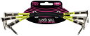 【正規品】 ERNIE BALL 6050 パッチケーブル 3本パック 6インチ ANGLE/ANGLE PATCH CABLE 3Pack 15.24cm ブ...