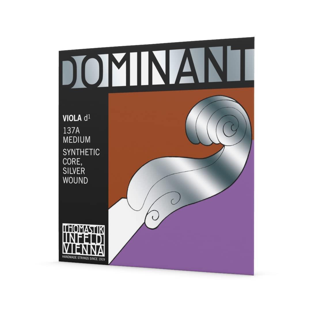 スタイル：D137A◆商品名：Dominant ドミナントビオラ弦 バラ弦 D137A シンセティックコア/シルバー巻ナイロン弦の定番中の定番。世界中で愛され続けるDominant弦。楽器を選ばずオールマイティ。ナイロン弦らしい柔らかく倍音とつやのある音色。シンセティックコア/シルバー巻D線1本入りThomastik-Infeld社(オーストリア)製商品紹介 Thomastik社のドミナントシリーズヴィオラ弦。 こちらは137Aシルバー巻きです。アルミ巻きはNo.137です。