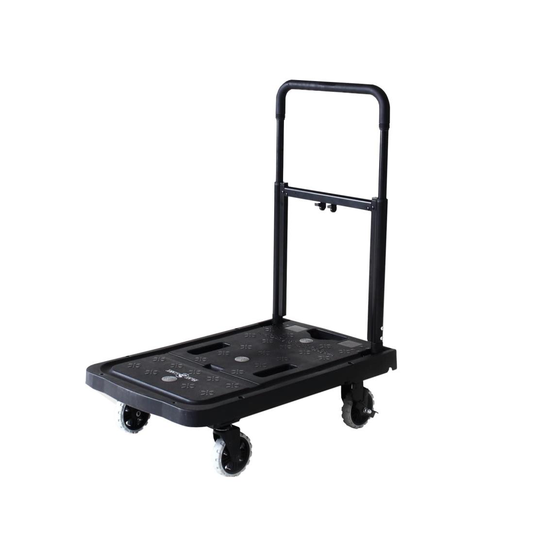 花岡車輌 フラットカート 車輪も折りたためる台車 F-CART02 ブラック