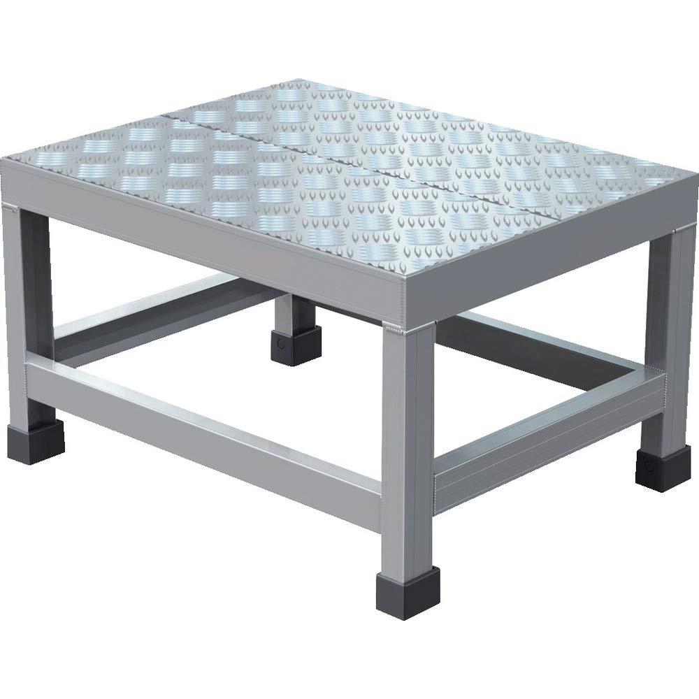 TRUSCO(トラスコ) アルミ製溶接一体構造型作業台 縞板タイプ 一段(完成品) W500×D400×H300 WTDBC-5430