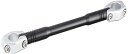 ハリケーン(HURRICANE) ハンドルブレース φ7/8インチハンドル用 スリムタイプ SSサイズ 240mm ブラック&シルバー HB0686B