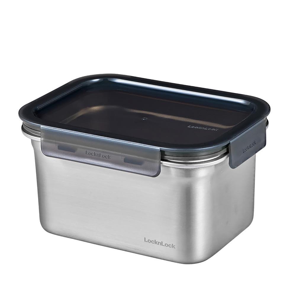 ベストコ ステンレス 保存容器 電子レンジ オーブン 食洗機 対応 2.0L 長方形 シルバー ロック＆ロック ステンハード LST516