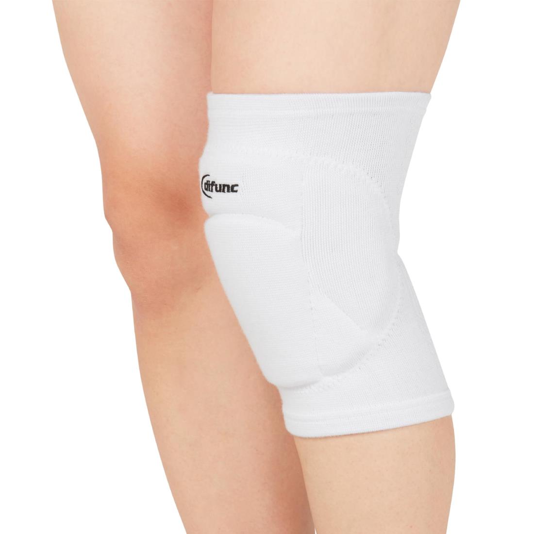 D＆M(ディーアンドエム) 膝サポー ター バレーボール 膝用 10mm 薄型 分割パッド 大人用 1個入 白 Lサイズ D-838 セパレートワイド ニーパッド ディファンク 衝撃 通気 伸縮 吸汗 摩擦 サポート ユニセ ックス JVA公認