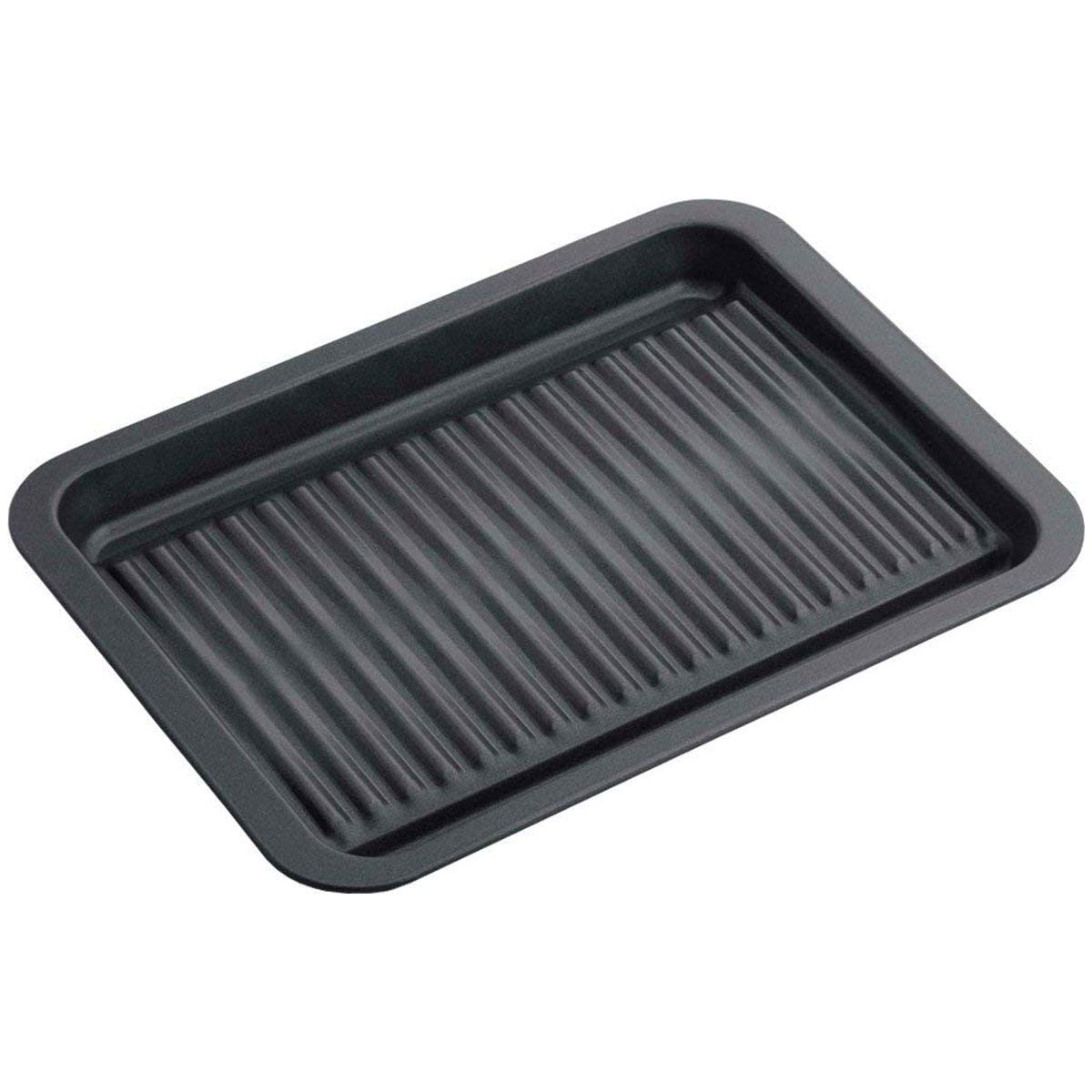 下村企販 グリルパン トースターパン 【日本製】 魚焼きグリル トースター使用可 外はこんがり中はふわっと焼ける フッ素加工 こびりつきにくい 時短調理 グリルトレー 食パン トースト 魚焼き 餅も焼ける グリルdeクック ブラック スチール 燕三条 38293