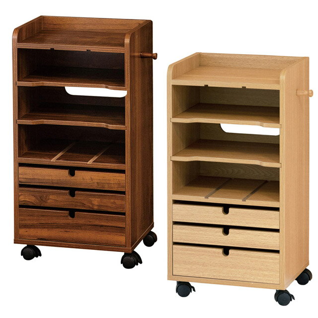 デスクワゴン 書斎ラック 机のサイドワゴン 書類整理 デスクワーク キャスター付き