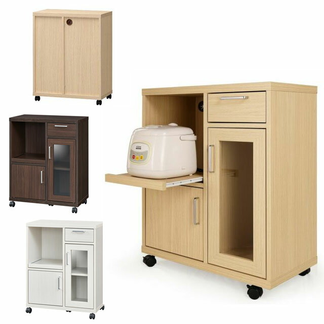 キャスター付きキッチンワゴン 調理器具 レンジ台ワゴン 引き出し付きストッカー