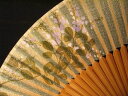 女物扇子/唐木骨・中短地扇ピーニャ 花シリーズ(藤)/7寸/女性用婦人用扇子