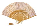 木骨 変形組合骨 木扇【しだれ桜】/組み合わせ骨/うねり/7寸 ピーニャ生地/シルクファン・アールデコ ブランド/さくら柄/花柄