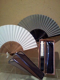 男物扇子超特価品!!ハンカチ扇と扇子袋 特別セット!!メンズ 扇子 紳士