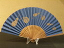 和紙切抜き扇子/ナス、加茂茄子柄 男物扇子 唐木×紺/紳士用男性用/和柄