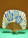 スクエア扇子(四角扇)/綿生地/白地 ナデシコ 唐木/団扇型/男女兼用/男物女物/紳士男性用/婦人女性用